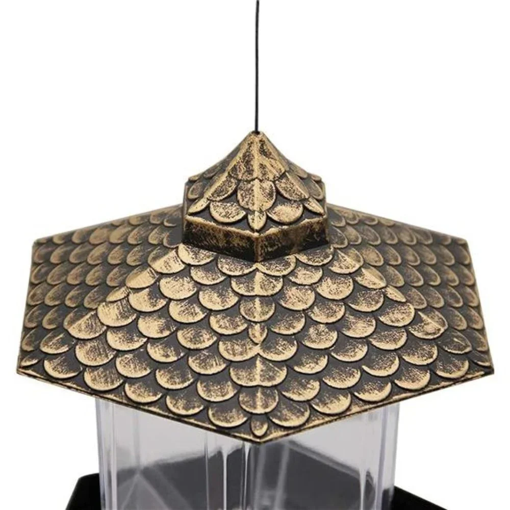 Twinkle Star Wild Bird Feeder Hanging for Garden Yard Outside Decoration,Hexagon